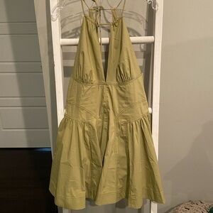 Anthropology Green Halter Sundress 6